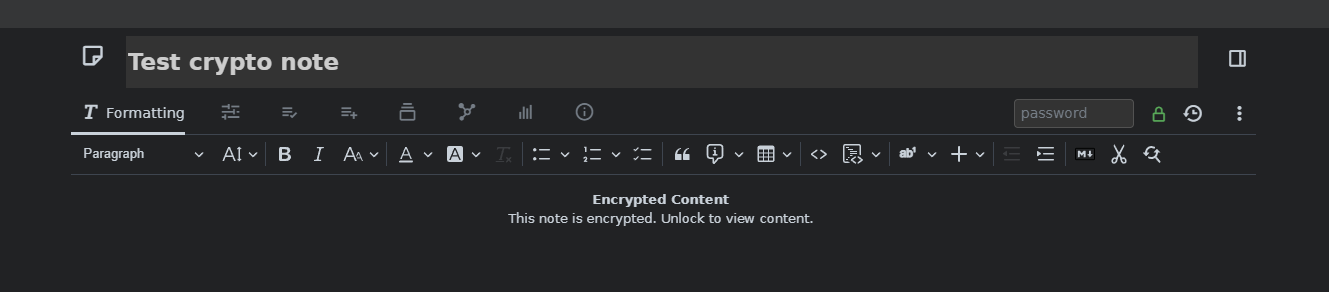 encrypted note